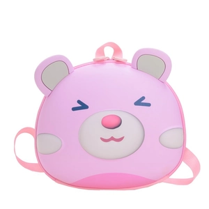 Pink cartoon bear 3D EVA hardshell preschool backpack for girls and boys