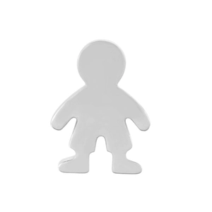 Polished silver figure-shaped 18K plated stainless steel pendant for DIY jewelry making