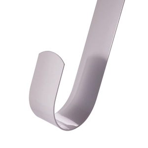 Silver over-the-door elk hook made of polished metal for heavy duty clothes hanging