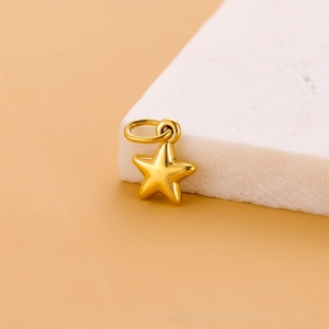 Pendentif étoile doré poli avec bélière pour bijoux DIY bracelets et colliers