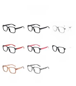 Plusieurs options de couleurs pour montures de lunettes rétro carrées avec motifs de branches