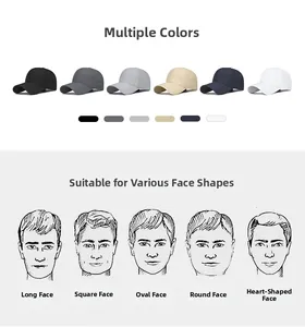 Breathable mesh baseball cap collection in six colors suitable for all face shapes