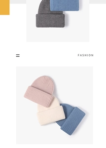 Detailansicht der Rippstrick-Textur bei stilvollen Beanies in Pastellfarben
