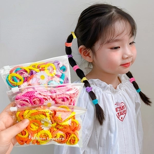 Élastiques à cheveux tricotés pour filles en packs colorés avec design ondulé