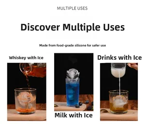 Detail of food-grade silicone rose flower ice mold for whiskey and cold beverage cooling