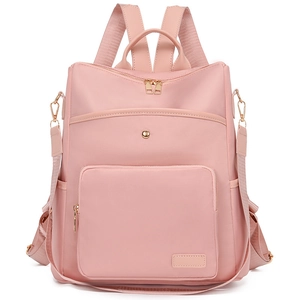 Women Backpack Soft PU Leather Waterproof Fashion Retro Multi Pocket Large Capacity Travel School Bag