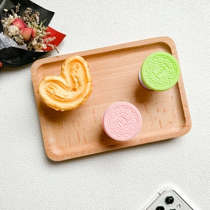 Cute Biscuit Cookie Heart Palmier Mobile Phone Expanding Stand Grip Tok Korean Ins Style Desktop Holder Resin Phone Accessory