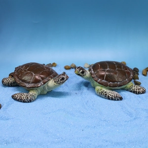 Mediterranean Realistic Resin Sea Turtle Figurine Animal Sculpture For Home Garden Aquarium Decoration Marine Life Model Gift