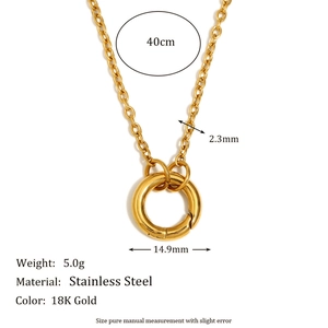Tabella delle taglie dettagliata per collana a catena in acciaio inossidabile 18K