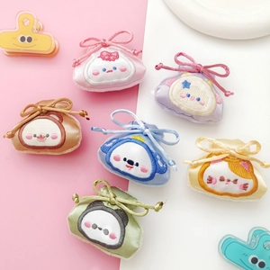 Sac De Chance Dessin Animé Animal Peluche Satin Broderie DIY Accessoire Décoratif Pour Broches Vêtements Sacs