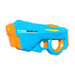 Electric automatic water gun toy in blue and orange for kids' outdoor beach summer fun