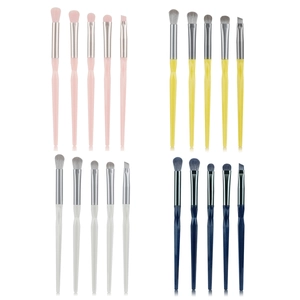 20-piece diamond handle eye makeup brush set in four pastel colors for blending and shadow