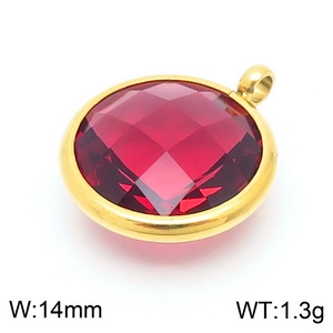 Round Square Colorful Gemstone Pendants Stainless Steel Bezel Crystal Charms For DIY Jewelry Making Necklaces Earrings