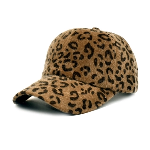 Cappellino Da Baseball Con Stampa Leopardata Pelliccia Sintetica Peluche Caldo Inverno Moda Esterna Donne Cappello Morbido