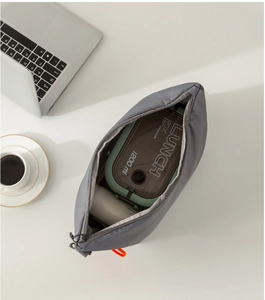 Top view of spacious grey insulated lunch bag showing 1200ml lunch box and water bottle