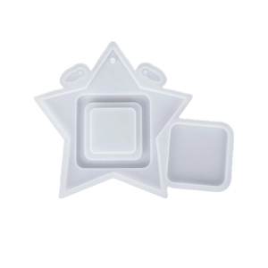 Star shaped silicone mold for DIY resin photo frame and star pendant ornaments