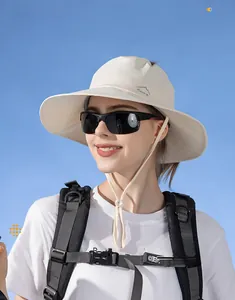 Chapeau de soleil extérieur à large bord avec cordon de serrage pour la randonnée
