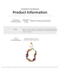 Détails du collier de fleurs fait main avec chaîne de 15,5 cm et extension de 8 cm