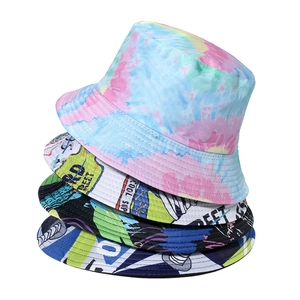 Cappello Da Pescatore Con Stampa Graffiti Poliestere Doppia Faccia Harajuku Streetwear Protezione Solare