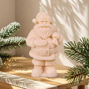 3D Santa Claus silicone candle mold for DIY Christmas handmade aromatherapy wax making