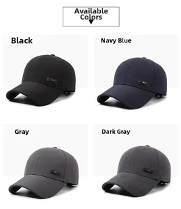 Selección de gorras para hombre en negro, azul marino, gris y gris oscuro con parche NLS
