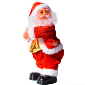 Dettaglio di Babbo Natale elettrico con pulsante per musica e movimento animato