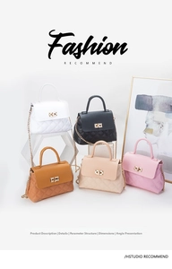Multiple colors of quilted crossbody bags with gold chain straps and metal twist locks