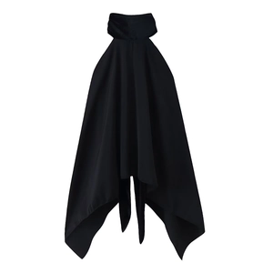 Robe Mini Sexy À Dos Nu Ourlet Asymétrique Velours Patchwork Sans Manches Moulante Fête Soirée Élégante Femmes