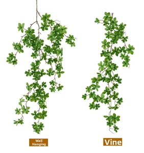 Artificial Japanese bell plant wall hanging and vine for indoor green wall decoration