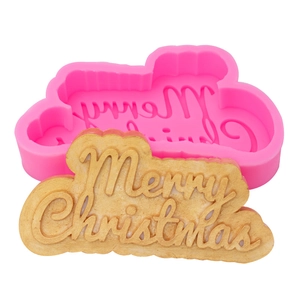 Molde de silicona Merry Christmas para jabón, velas y repostería artesanal DIY