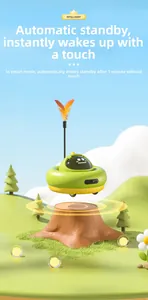 Close-up of smart UFO cat toy featuring auto-standby and touch-to-wake smart sensors