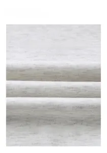 Close-up of gray 100% polyester fabric texture showing soft knit and high durability