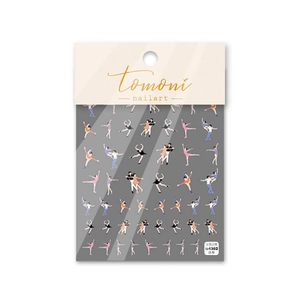 Stickers à ongles 5D en relief avec pandas skieurs et figurines de danse pour manucure