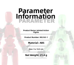 Detailed specifications of 14.5cm 13-jointed action figure made of high-quality ABS material