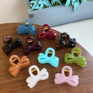 Irregular Bow Hair Claw Clip Resin Acrylic Shark Clip Versatile Elegant Simple Hair Styling Accessories For Women