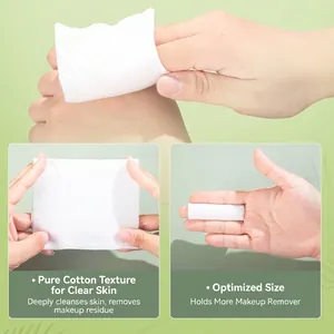 Gentle avocado makeup remover wipes made of textured pure cotton for deep facial cleansing