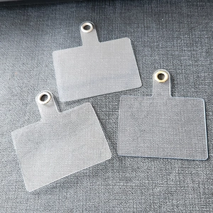 Universelle transparente PVC-Handy-Halterungen mit Metallösen für Umhängebänder