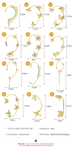 Collage goldener Strass-Schmetterlings-Ohrklemmen und Sternenflügel-Schmuckmodelle