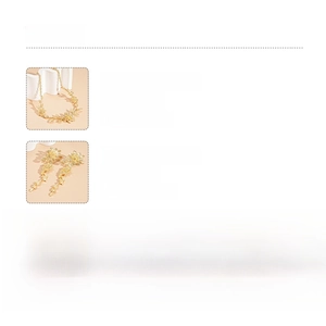 Detailed size and weight chart for the gold flower necklace and earring jewelry set