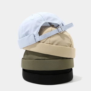 Breathable quick-dry docker hats in four colors with adjustable metal buckle strap