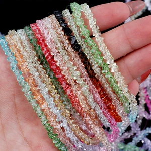 Faceted gradient crystal glass triangle beads in assorted colors for DIY jewelry crafts