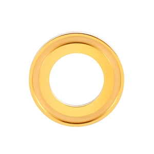 Detail of 5pcs gold stainless steel geometric ring pendants for DIY necklace jewelry
