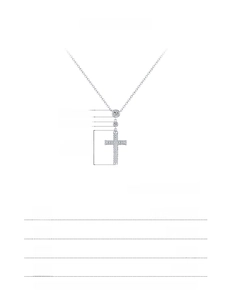 Detail specifications of 925 sterling silver cross pendant with dimensions and weight info