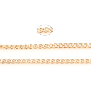 5m DIY gold plated metal chain for jewelry making with magnified detail view