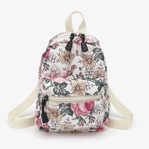 Mini Backpack Nylon Floral Butterfly Animal Prints Small Rucksack For Women Girls Daily Travel School Fashionable