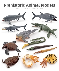 Set of 12 detailed prehistoric ocean animal figurines including trilobites and sea turtles