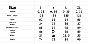Tableau des tailles détaillé pour robe maxi en mousseline à pois et ses mesures