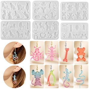Animal Shape Silicone Molds Cat Dog Bear Insect For DIY Jewelry Making Resin Casting Pendants Handcrafted