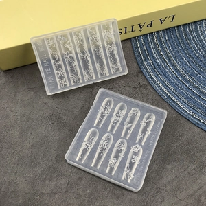 3D Silicone Nail Art Mold Transparent Floral Vines Butterfly Embossed DIY Manicure Decoration Accessory Tool