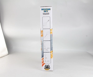 Boxing set packaging side panel showing 4-step installation guide and setup details